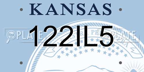 122IL5 Kansas License Plate