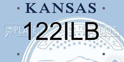 122ILB Kansas License Plate