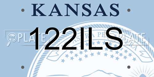 122ILS Kansas License Plate