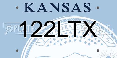 122LTX Kansas License Plate