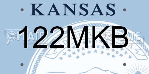 122MKB Kansas License Plate