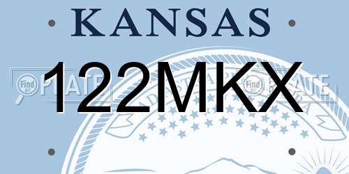 122MKX Kansas License Plate