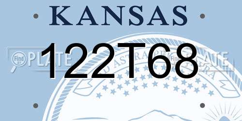 122T68 Kansas License Plate