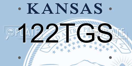 122TGS Kansas License Plate