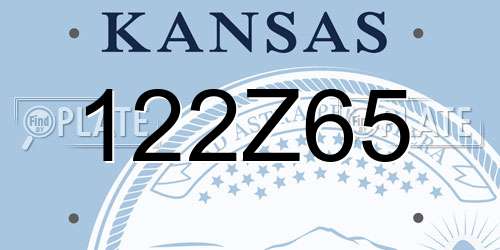 122Z65 Kansas License Plate