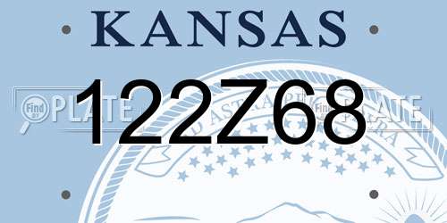 122Z68 Kansas License Plate