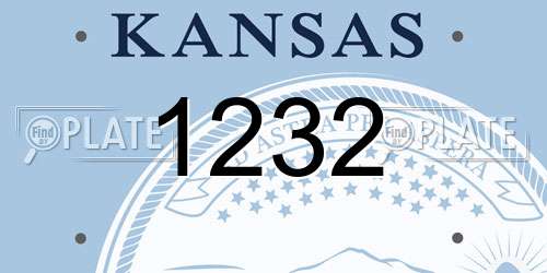 1232 Kansas License Plate