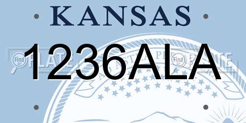 1236ALA Kansas License Plate