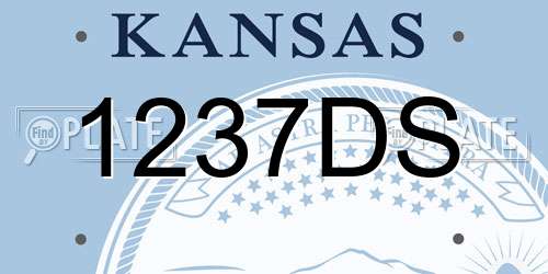 1237DS Kansas License Plate