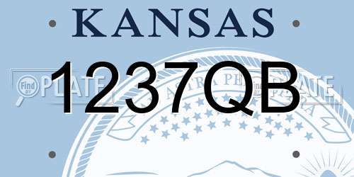 1237QB Kansas License Plate