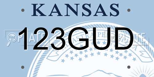 123GUD Kansas License Plate