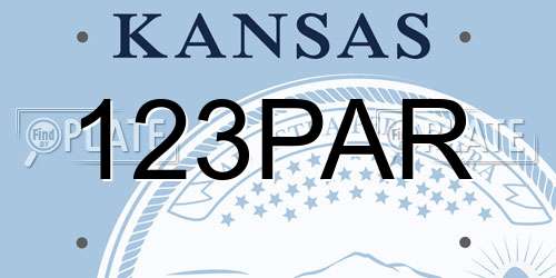 123PAR Kansas License Plate