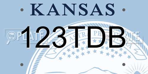 123TDB Kansas License Plate