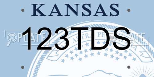123TDS Kansas License Plate