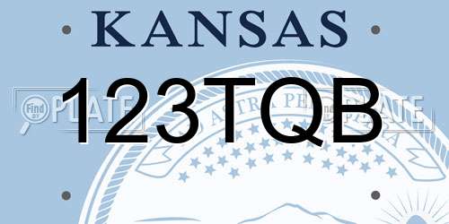 123TQB Kansas License Plate