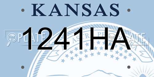 1241HA Kansas License Plate