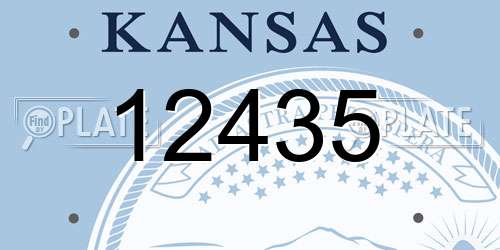 12435 Kansas License Plate