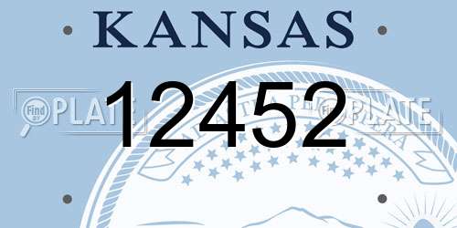 12452 Kansas License Plate