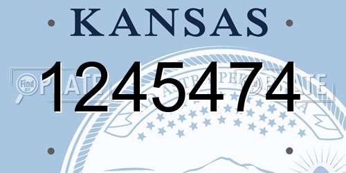 1245474 Kansas License Plate