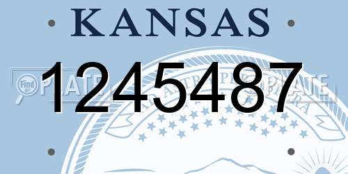 1245487 Kansas License Plate