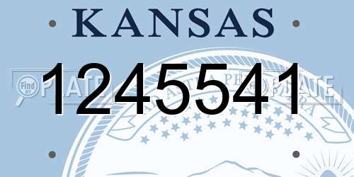 1245541 Kansas License Plate
