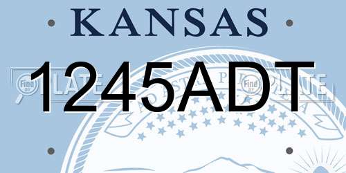 1245ADT Kansas License Plate