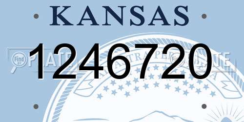 1246720 Kansas License Plate