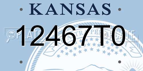 12467T0 Kansas License Plate