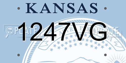 1247VG Kansas License Plate