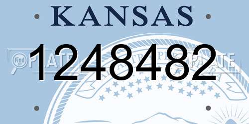 1248482 Kansas License Plate