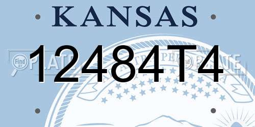 12484T4 Kansas License Plate
