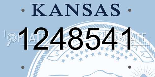 1248541 Kansas License Plate