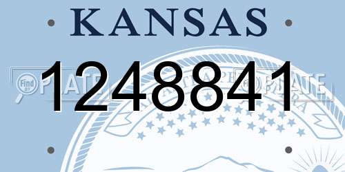 1248841 Kansas License Plate