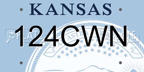 124CWN Kansas License Plate