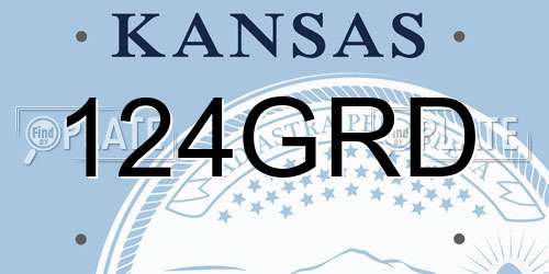 124GRD Kansas License Plate