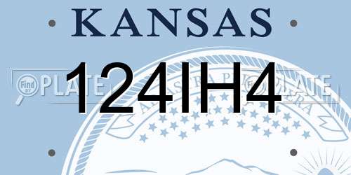 124IH4 Kansas License Plate
