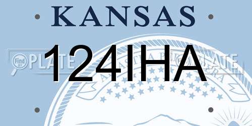 124IHA Kansas License Plate