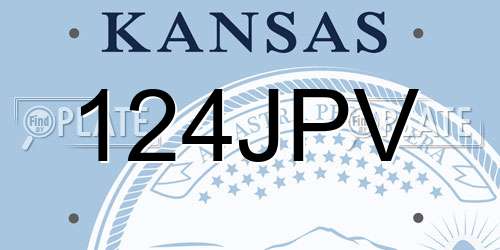 124JPV Kansas License Plate