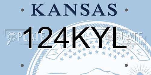 124KYL Kansas License Plate