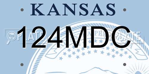 124MDC Kansas License Plate