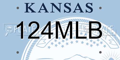 124MLB Kansas License Plate