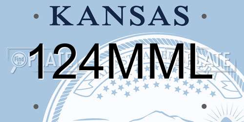 124MML Kansas License Plate