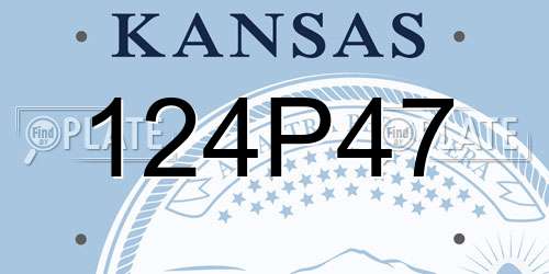 124P47 Kansas License Plate
