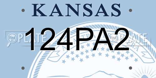 124PA2 Kansas License Plate