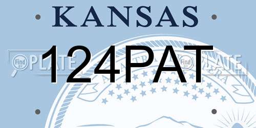 124PAT Kansas License Plate