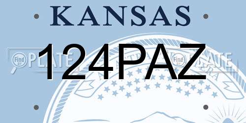 124PAZ Kansas License Plate
