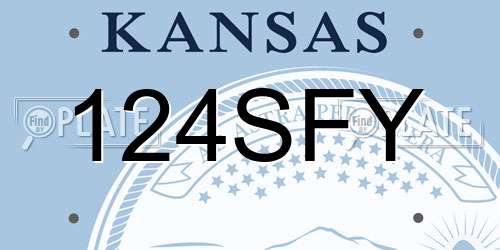 124SFY Kansas License Plate