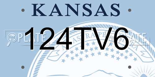 124TV6 Kansas License Plate