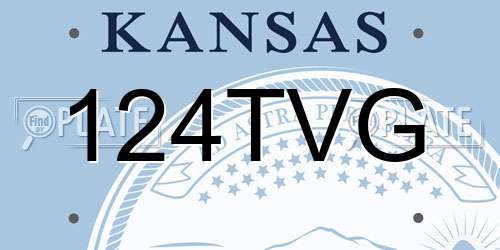 124TVG Kansas License Plate