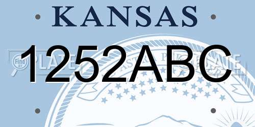 1252ABC Kansas License Plate